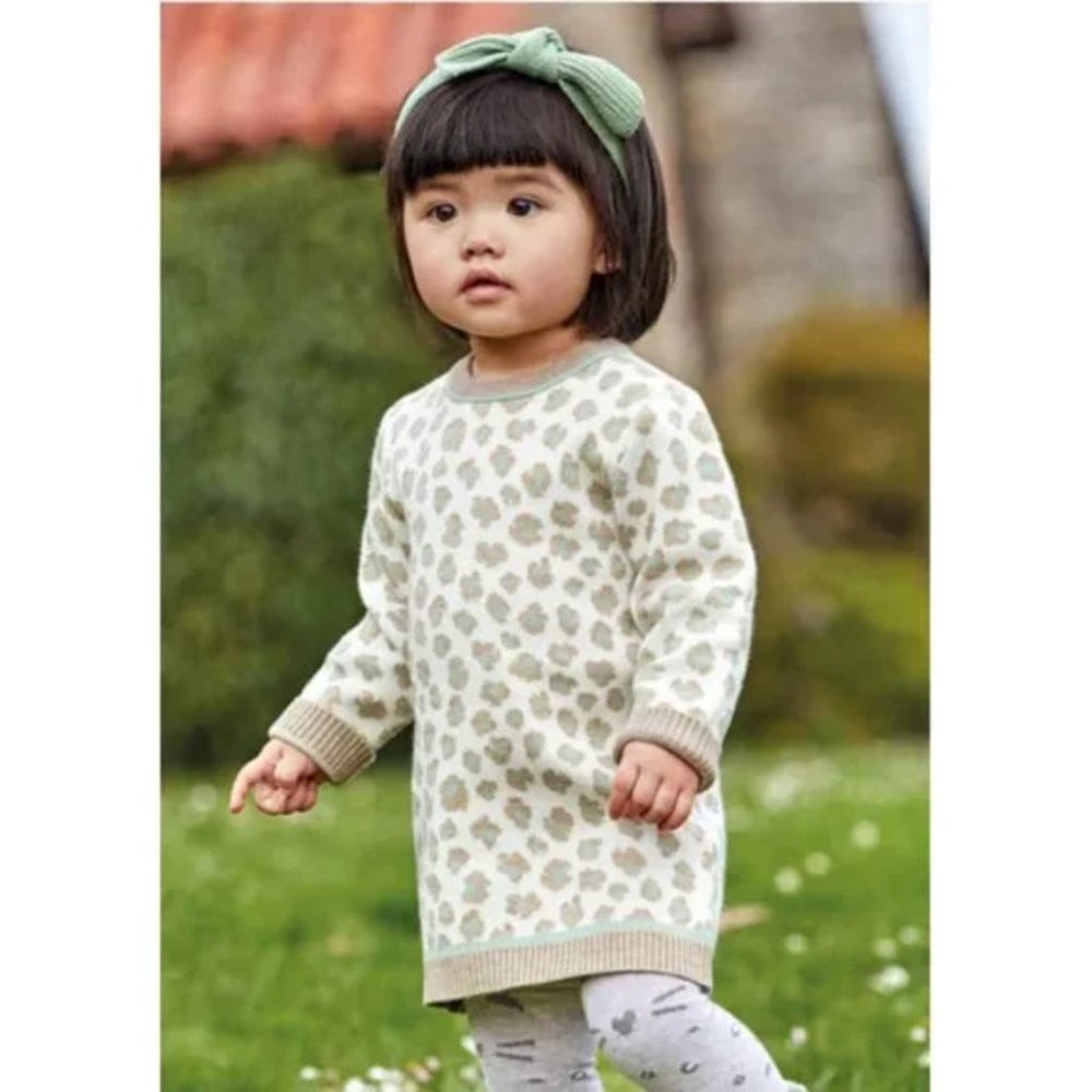 Mayoral Knit Leopard Dress (size 12M) NWT